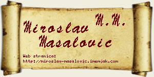 Miroslav Masalović vizit kartica